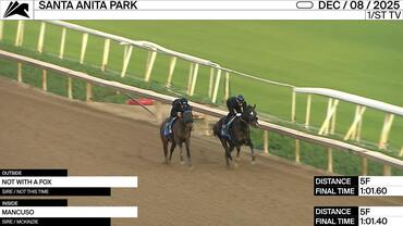Not With a Fox (Outside) and Mancuso Worked 5 Furlongs at Santa Anita Park on December 8th, 2025