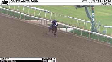 De Facto Worked 4 Furlongs in 49.80 at Santa Anita Park on June 25th, 2026