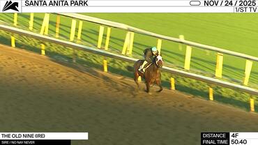 The Old Nine Worked 4 Furlongs in 50.40 at Santa Anita Park on November 24th, 2025