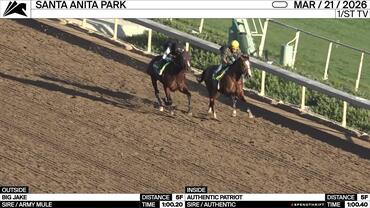 Big Jake (Outside) and Authentic Patriot Worked 5 Furlongs at Santa Anita Park on March 21st, 2026