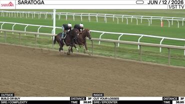 Build Or Buy (Outside) and Cut Your Losses Worked 3 Furlongs in 36.95 at Saratoga on June 12th, 2026