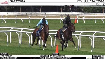 Into Forever (Outside) and Oscar's Hope Worked 5 Furlongs at Saratoga on July 24th, 2026