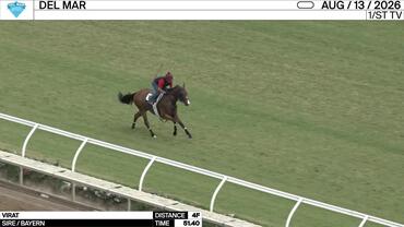 Virat Worked 4 Furlongs in 51.40 at Del Mar on August 13th, 2026