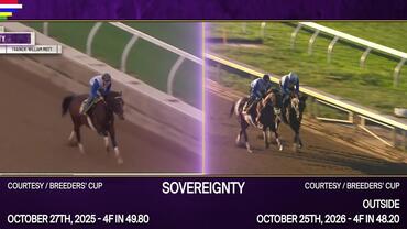 Breeders's Cup Side by Side Workout for Golden Tempo and Sovereignty on October 31st, 2026