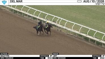 Bold Type (Outside) and Jeff Worked 4 Furlongs in 47.00 at Del Mar on August 10th, 2026