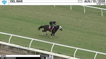 Scipio Worked 5 Furlongs in 1:02.00 at Del Mar on August 13th, 2026