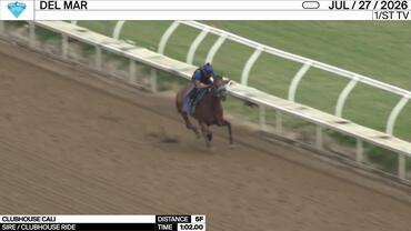Clubhouse Cali Worked 5 Furlongs in 1:02.00 at Del Mar on July 27th, 2026