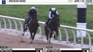 Treaty of Rome (Outside) and Uncatalyzed Worked 4 Furlongs in 50.00 at Payson Park on April 12th, 2026