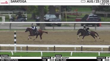 I'm America (Outside) and Silver Jackpot Worked 4 Furlongs in 48.86 at Saratoga on August 23rd, 2026
