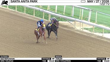 Bad Reputation (Outside) and Torleif Worked 6 Furlongs at Santa Anita Park on May 27th, 2026