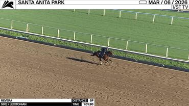 Revera Worked 5 Furlongs in 1:01.20 at Santa Anita Park on March 6th, 2026