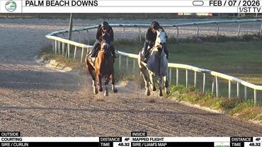 Courting (Outside) and Mapped Flight Worked 4 Furlongs in 48.32 at Palm Beach Downs on February 7th, 2026