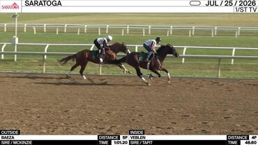 Baeza (Outside) and Veblen Worked at Saratoga on July 25th, 2026