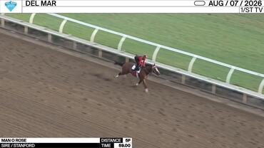 Man O Rose Worked 5 Furlongs in 59.00 at Del Mar on August 7th, 2026