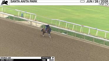 Double Jab Worked 4 Furlongs in 49.60 at Santa Anita Park on June 26th, 2026