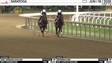 An Unnamed Horse out of the Dam Amniarix (Outside) and Moonmate Worked 3 Furlongs in 38.00 at Saratoga on June 19th, 2026