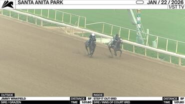 Jimmy Winkfield (Outside) and Step It Out Worked 5 Furlongs at Santa Anita Park on January 22nd, 2026