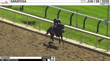 Founders Worked 4 Furlongs in 50.34 at Saratoga on June 28th, 2026