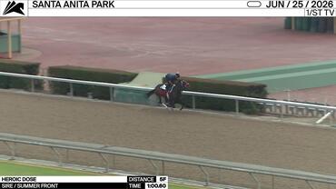 Heroic Dose Worked 5 Furlongs in 1:00.60 at Santa Anita Park on June 25th, 2026