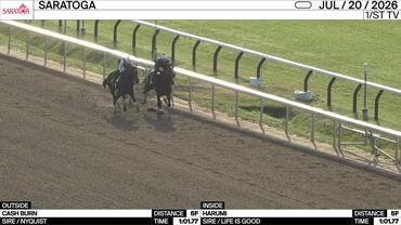 Cash Burn (Outside) and Harumi Worked 5 Furlongs in 1:01.77 at Saratoga on July 20th, 2026