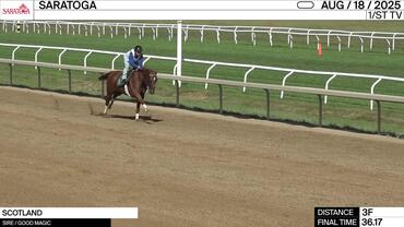 Scotland Worked 3 Furlongs in 36.17 at Saratoga on August 18th, 2025