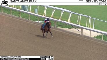 Corporal Violette Worked 4 Furlongs in 49.60 at Santa Anita Park on September 17th, 2026