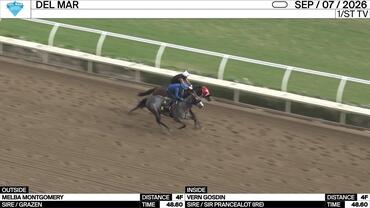 Melba Montgomery (Outside) and Vern Gosdin Worked 4 Furlongs in 48.60 at Del Mar on September 7th, 2026