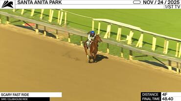 Scary Fast Ride Worked 4 Furlongs in 48.40 at Santa Anita Park on November 24th, 2025