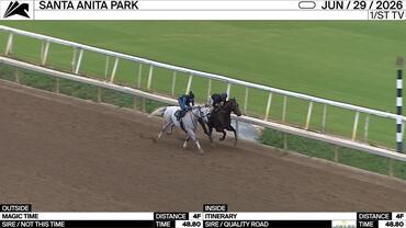 Magic Time (Outside) and Itinerary Worked 4 Furlongs in 48.80 at Santa Anita Park on June 29th, 2026