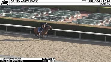 Eternity's Sunrise Worked 4 Furlongs in 49.80 at Santa Anita Park on July 4th, 2026