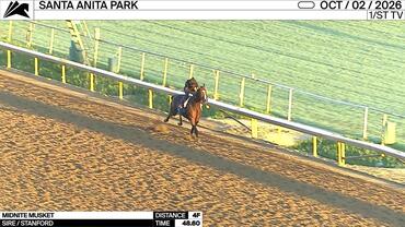Midnite Musket Worked 4 Furlongs in 48.60 at Santa Anita Park on October 2nd, 2026