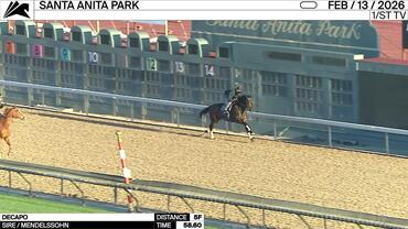 Decapo Worked 5 Furlongs in 58.60 at Santa Anita Park on February 13th, 2026