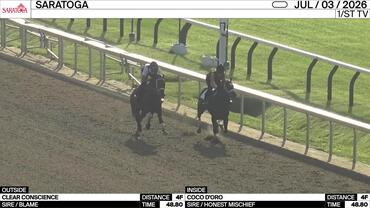 Clear Conscience (Outside) and Coco d'Oro Worked 4 Furlongs in 48.80 at Saratoga on July 3rd, 2026