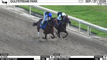 Al Loud (Outside) and Hello Hello Hello Worked 4 Furlongs in 49.74 at Gulfstream Park on September 27th, 2026