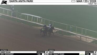 Embry Show (Outside) and Kelce Worked 4 Furlongs in 47.80 at Santa Anita Park on March 23rd, 2026
