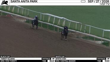 Thirsty Elusive (Black Cap) and Mystic Stay Worked 4 Furlongs at Santa Anita Park on September 27th, 2026