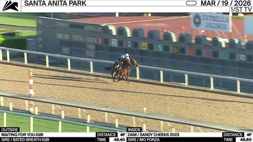 Waiting For You (Outside) and an Unnamed Horse out of the Dam Sandy Cheeks Worked 4 Furlongs at Santa Anita Park on March 19th, 2026