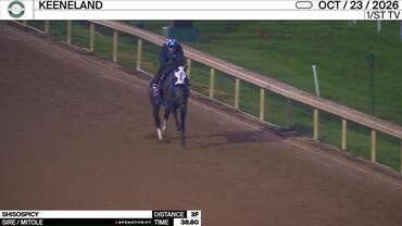 Shisospicy Worked 3 Furlongs in 38.60 at Keeneland on October 23rd, 2026