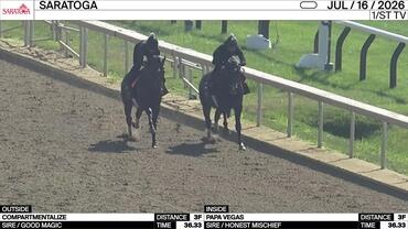 Compartmentalize (Outside) and Papa Vegas Worked 3 Furlongs in 36.33 at Saratoga on July 16th, 2026