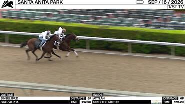 Sinsel (Outside) and Atitlan Worked 6 Furlongs in 1:12.20 at Santa Anita Park on September 16th, 2026