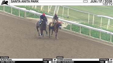Black Pearl (Outside) and Storm Goddess Worked 4 Furlongs in 49.20 at Santa Anita Park on June 17th, 2026
