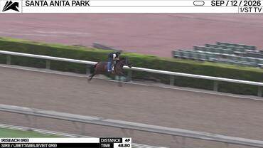Iriseach Worked 4 Furlongs in 48.80 at Santa Anita Park on September 12th, 2026
