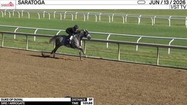 Duke of Duval Worked 5 Furlongs in 1:01.65 at Saratoga on June 13th, 2026