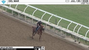 Day At the Track Worked 4 Furlongs in 50.20 at Del Mar on July 20th, 2026