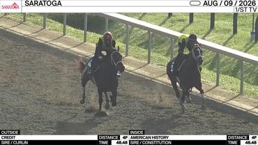 Credit (Outside) and American History Worked 4 Furlongs in 48.48 at Saratoga on August 9th, 2026