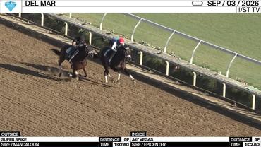 Super Spike (Outside) and Jay Vegas Worked 5 Furlongs in 1:02.60 at Del Mar on September 3rd, 2026