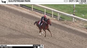 King Cab Worked 3 Furlongs in 34.87 at Gulfstream Park on October 24th, 2026