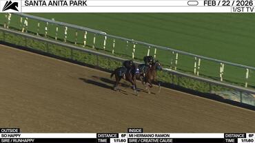 So Happy (Outside) and Mi Hermano Ramon Worked 6 Furlongs in 1:11.60 at Santa Anita Park on February 21st, 2026