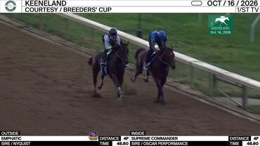 Emphatic (Outside) and Supreme Commander Worked 4 Furlongs in 48.80 at Keeneland on October 16th, 2026