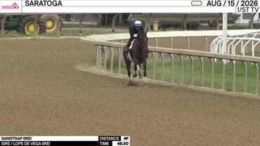 Sandtrap Worked 4 Furlongs in 49.30 at Saratoga on August 15th, 2026